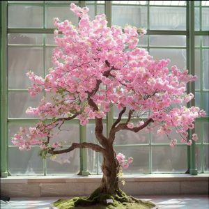 Artificial pink cherry tree
