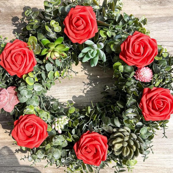 Artificial red roses