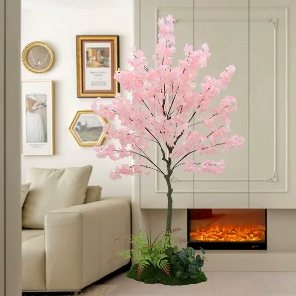Artificial Indoor Pink Cherry Blossom Tree
