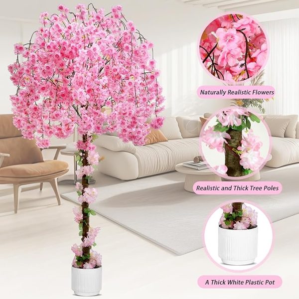 Artificial pink cherry tree