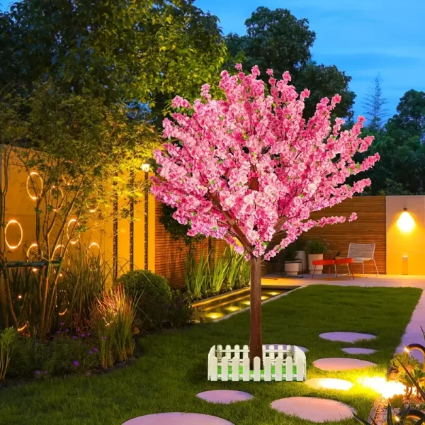 High-end artificial peach tree for hotel lobbies
