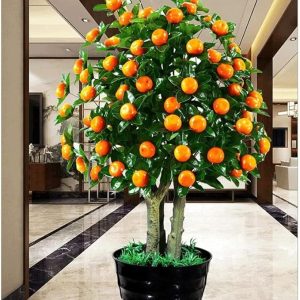 Artificial mini kumquat tree