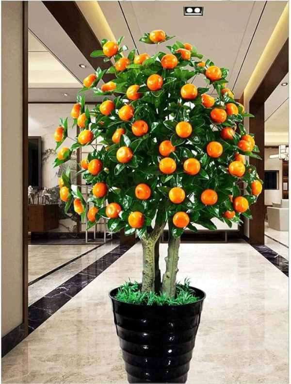 Artificial mini kumquat tree