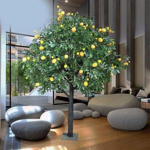 Artificial lemon tree for commercial interiors