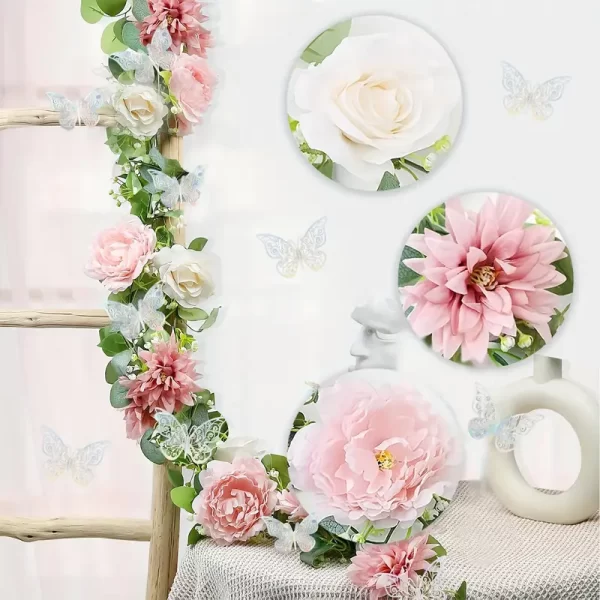 Simia-style artificial rose vine for hotel décor