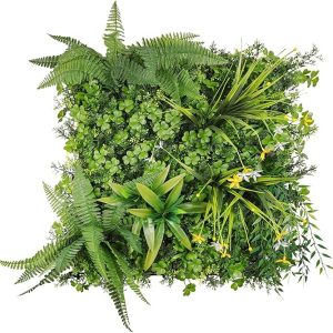 Artificial grass wall panel for commercial interiors