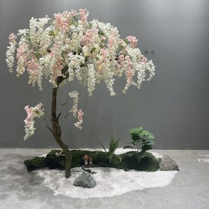 Artificial wisteria tree for commercial décor