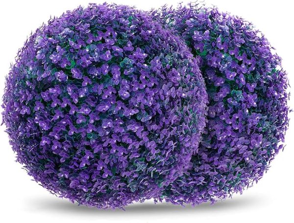 Artificial purple boxwood ball for commercial décor