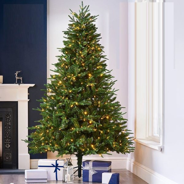 Mixed artificial Christmas tree with LED lights