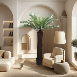 Premium artificial cycas palm tree for interiors