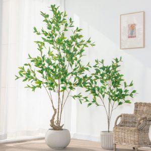 High-end artificial bay laurel tree for commercial spaces