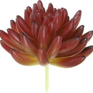 Artificial succulent lotus plant in green red
