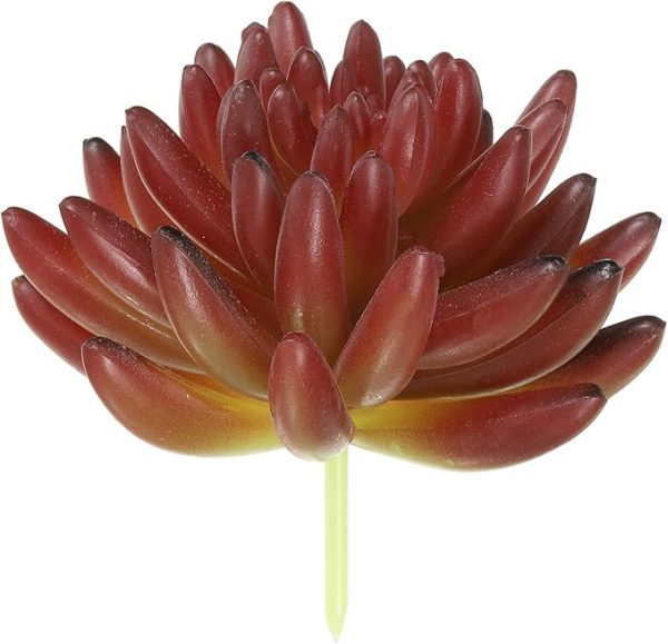 Artificial succulent lotus plant in green red