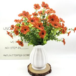 Artificial eucalyptus violet bouquet for hotel lobbies