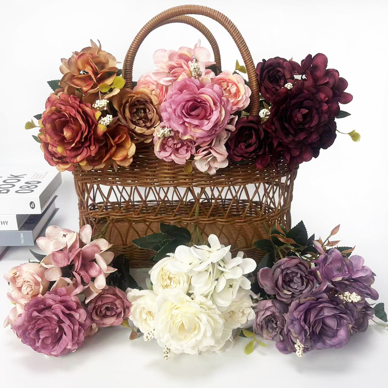 Silk Peony Bouquet