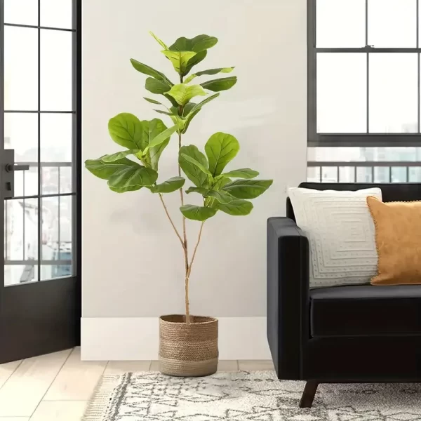 High-end artificial banyan rubber plant for hotel lobbies
