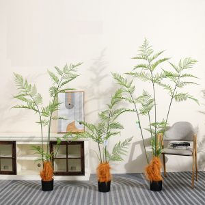 Simulation green plant golden monkey head fern