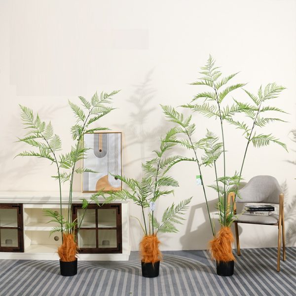 Simulation green plant golden monkey head fern