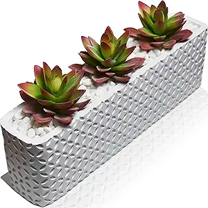 Artificial Firestorm succulent in modern planter