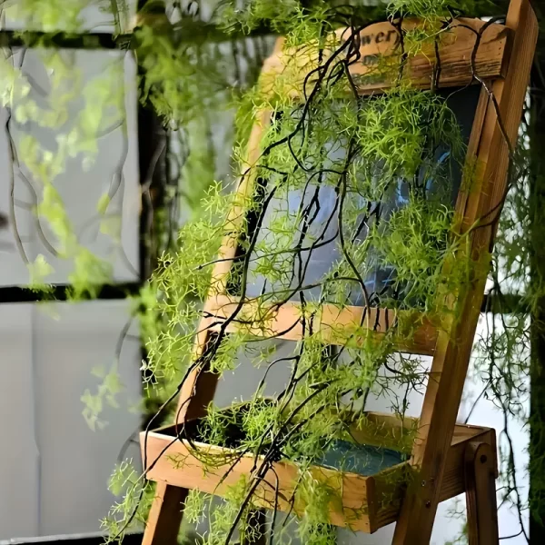 UV-stable faux grapevine garland for retail façades