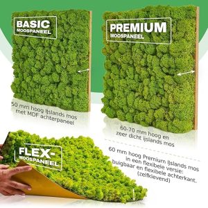 UV-resistant faux moss wall for hotel décor