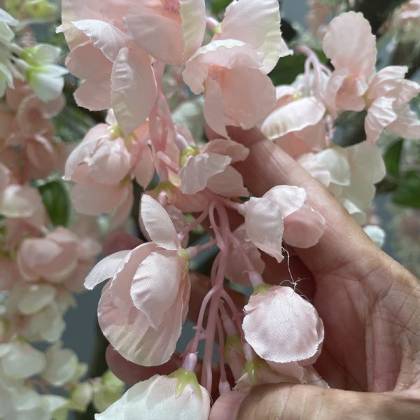 UV-resistant faux wisteria for hotel and event spaces