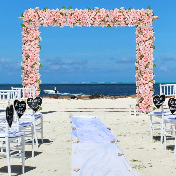 Luxury faux floral archway for hotel ceremonies