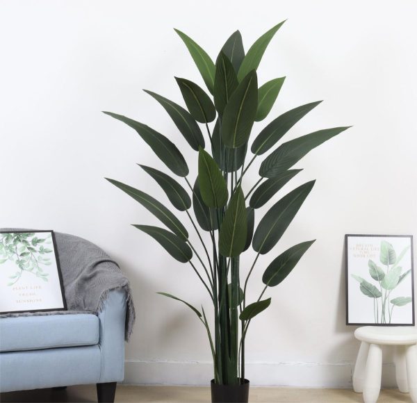 Maintenance-free faux strelitzia décor for corporate offices