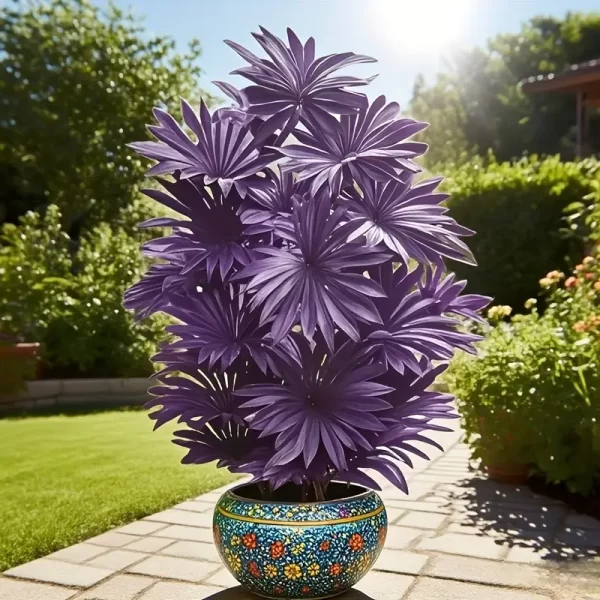 UV-stable faux coloured palm for commercial atriums