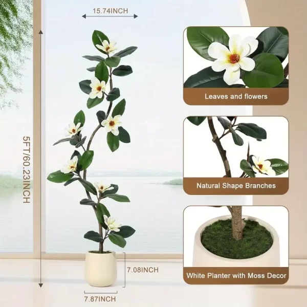 Luxury faux magnolia blossoms for corporate atriums