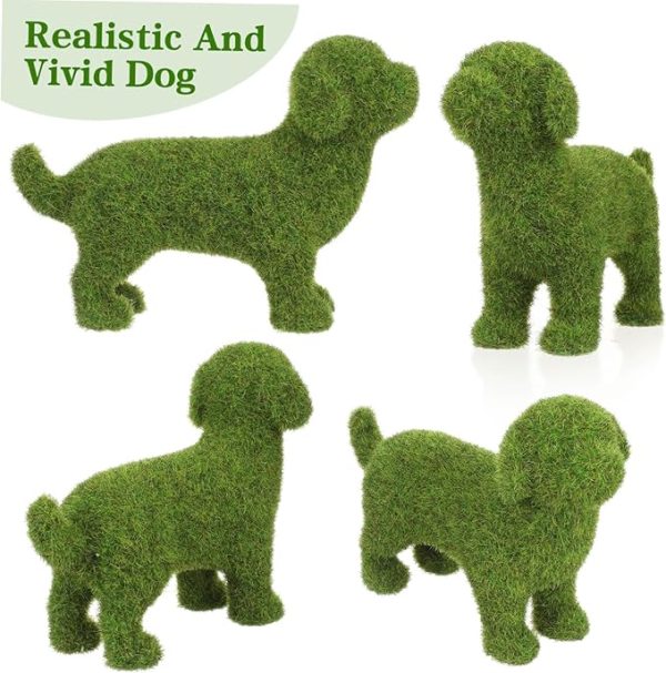 Dog shaped artificial plant for store decor