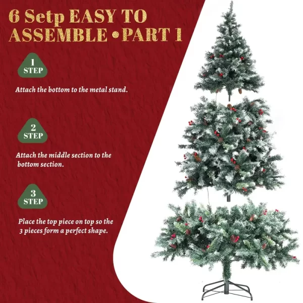 Maintenance-free artificial holiday tree for retail displays