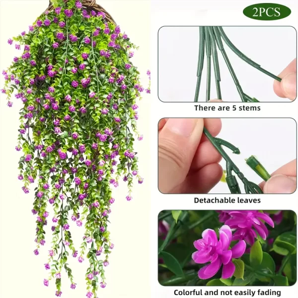 High-end artificial bougainvillea vine for hotel balconies