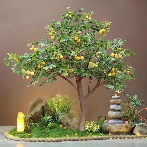 Decorative apricot tree for lobby display