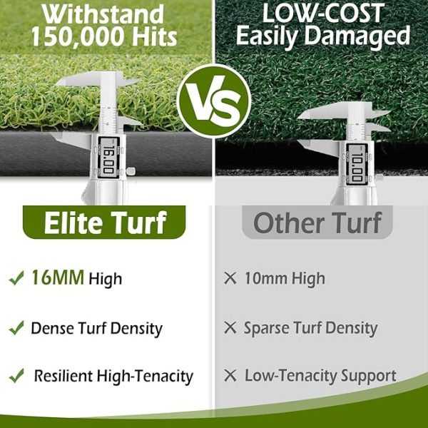 Outdoor golf swing training turf