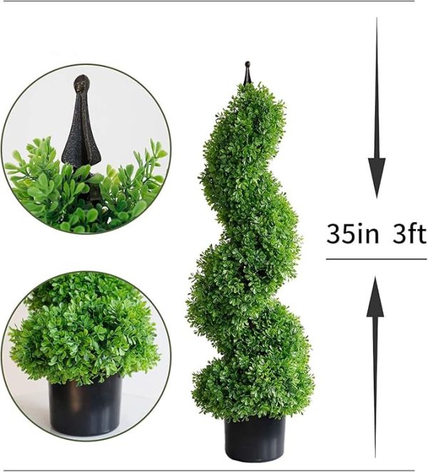 Pre-potted artificial cypress for hotel entrance