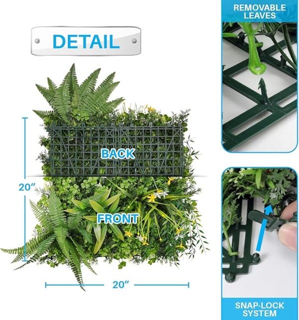 Modular faux plant wall panels for hotels