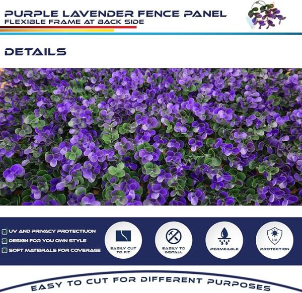 Low maintenance faux lavender flower wall