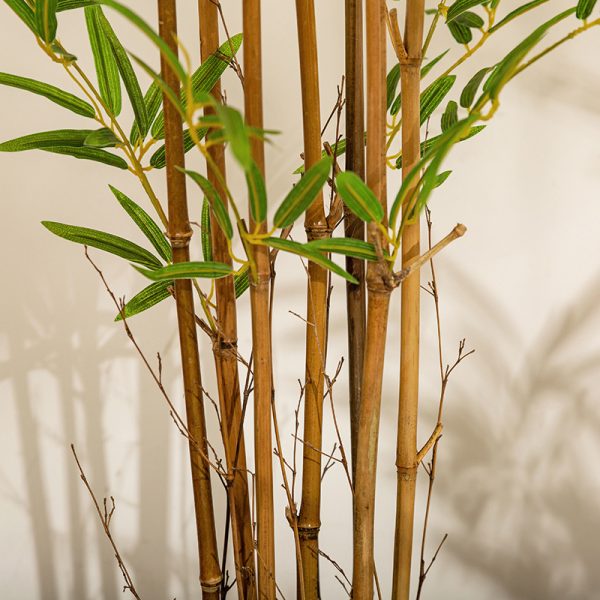 Indoor faux bamboo potted tree for commercial use