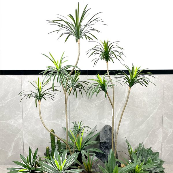 Maintenance-free artificial agave tree