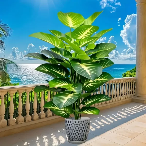 Maintenance-free artificial money tree for retail décor