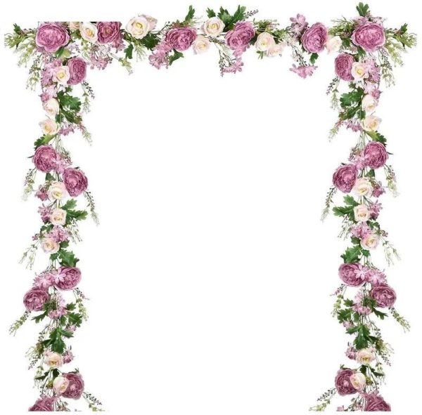 High-end artificial peony rose door wreath for restaurants
