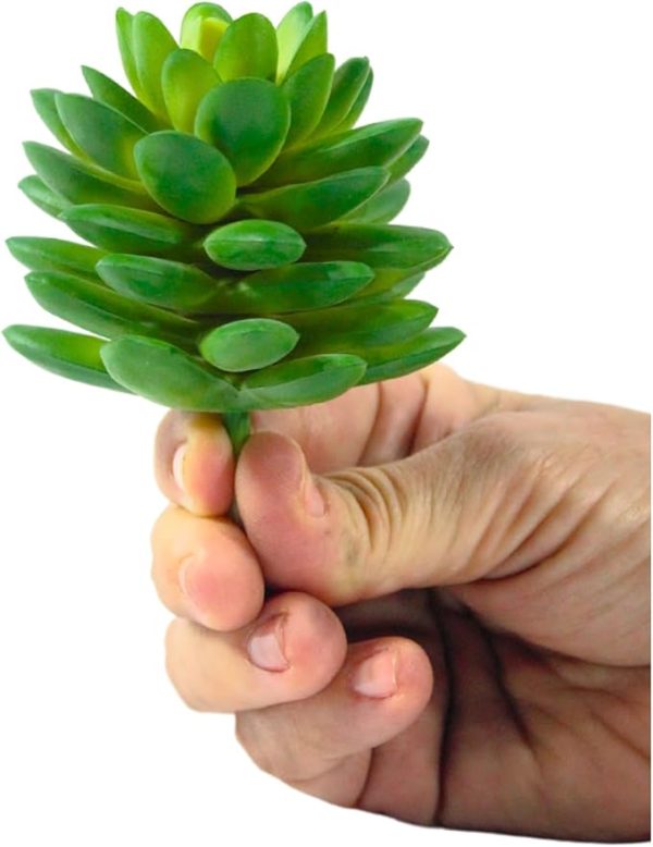 Realistic green rosette succulent for retail displays