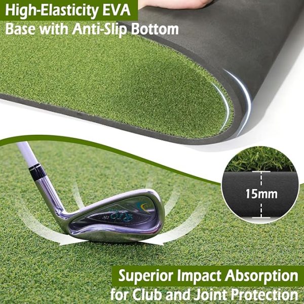 Non-slip golf driving range mat