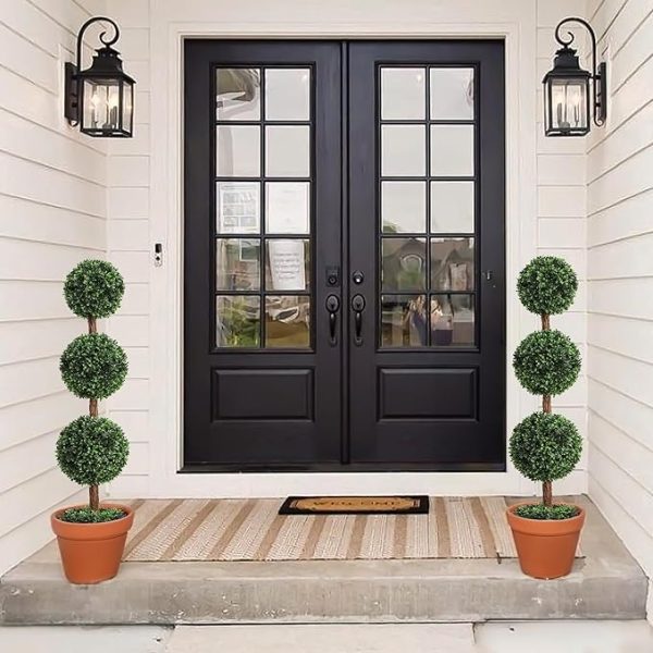 Decorative boxwood topiary plant for hotel lobby