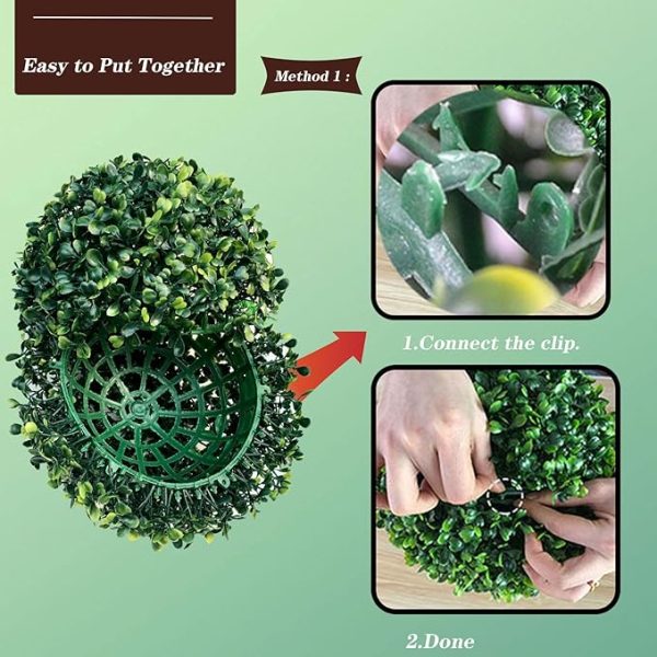 Realistic boxwood ball for office décor