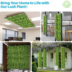 Decorative green wall panel for office lobbies