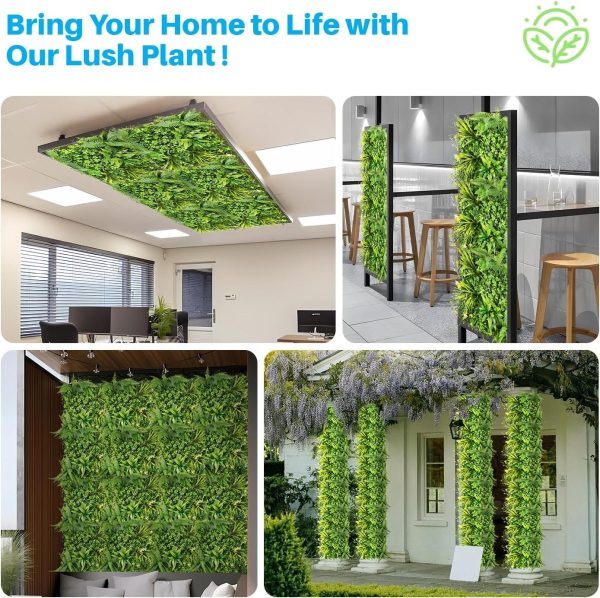 Decorative green wall panel for office lobbies