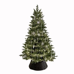 Crystal ornament decorated artificial Christmas tree