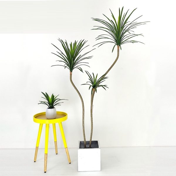 Indoor potted artificial agave plant for hotel spaces